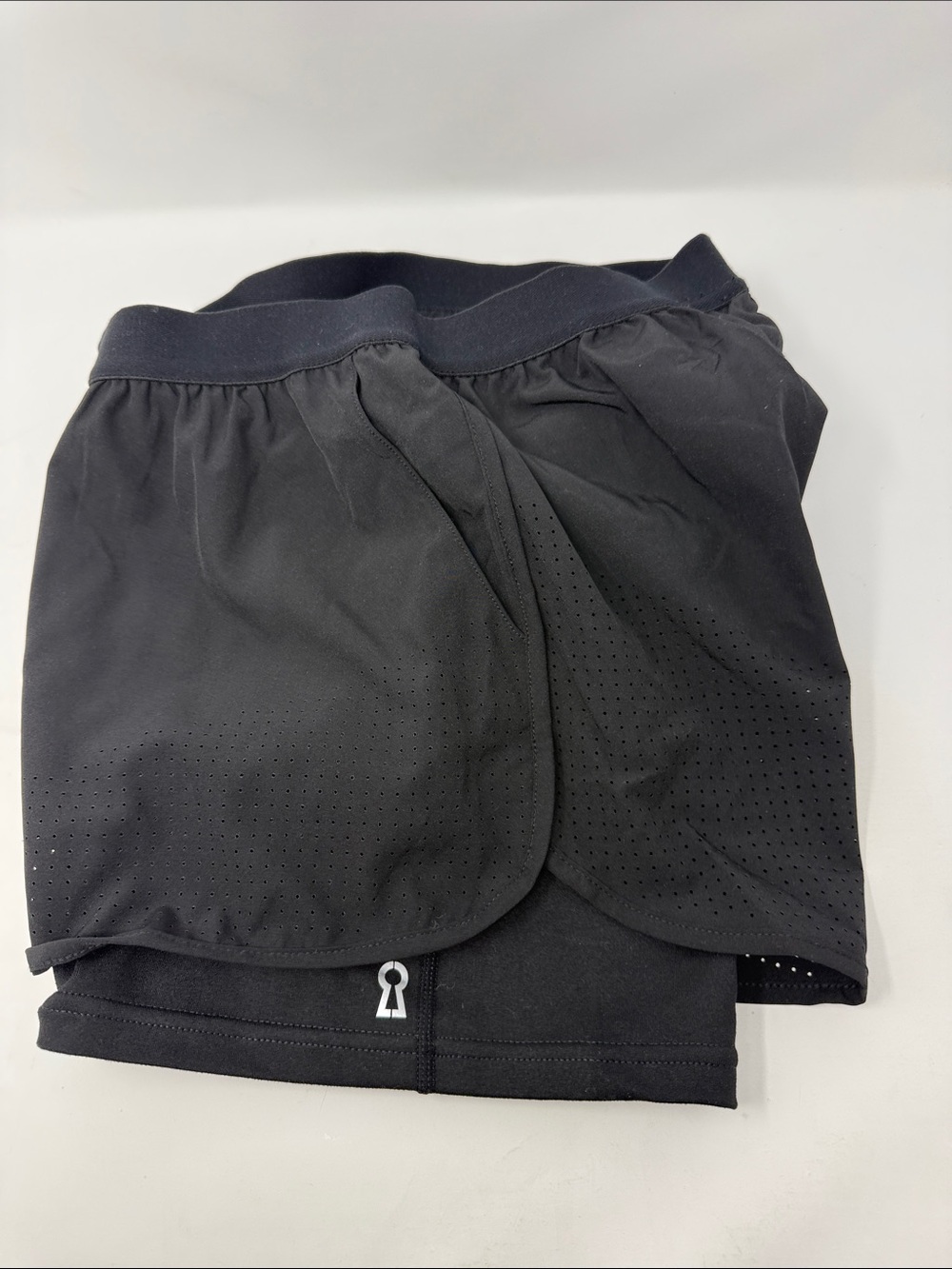 Cara Loren Black Women's Athletic Shorts with pockets and back zipper pocket - Picture 2 of 7